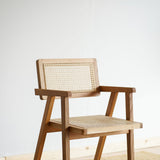 Dubová jedálenská stolička s ratanovým sedákom Wien.