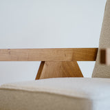 Oak upholstered chair Kargan. 