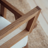 Dubová jedálenská stolička s čalúneným sedákom Wien.